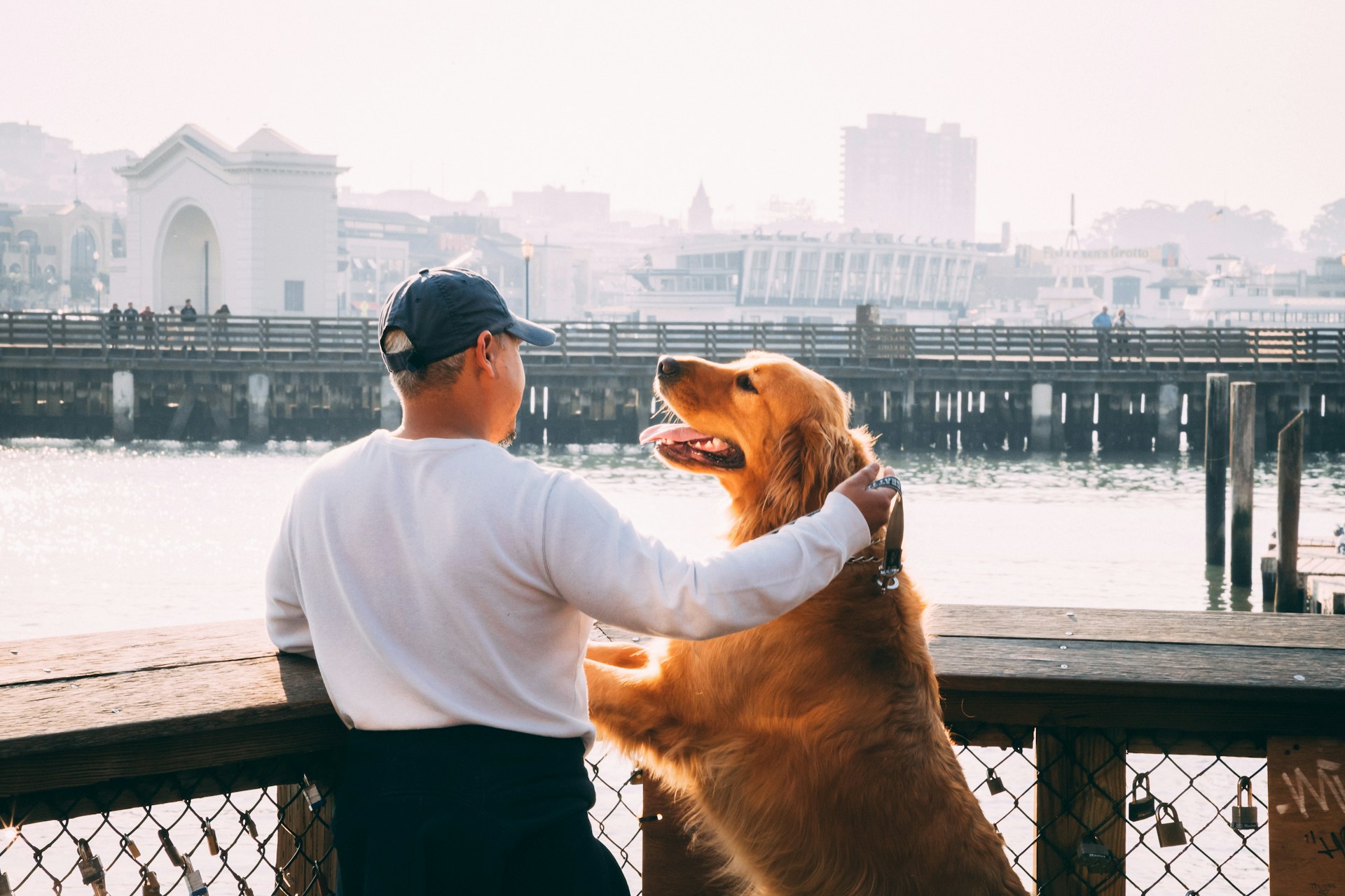 man with dog